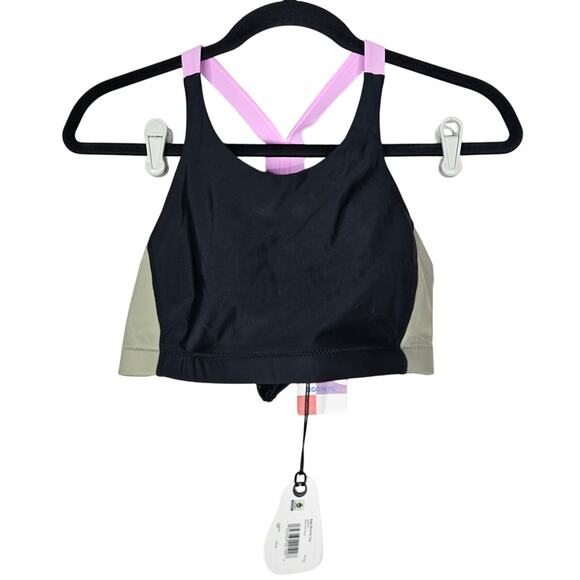 NEW prAna M Baja Bound Swim Top Surf Active Bikini Gorpcore Beach Pool Black - Picture 1 of 3